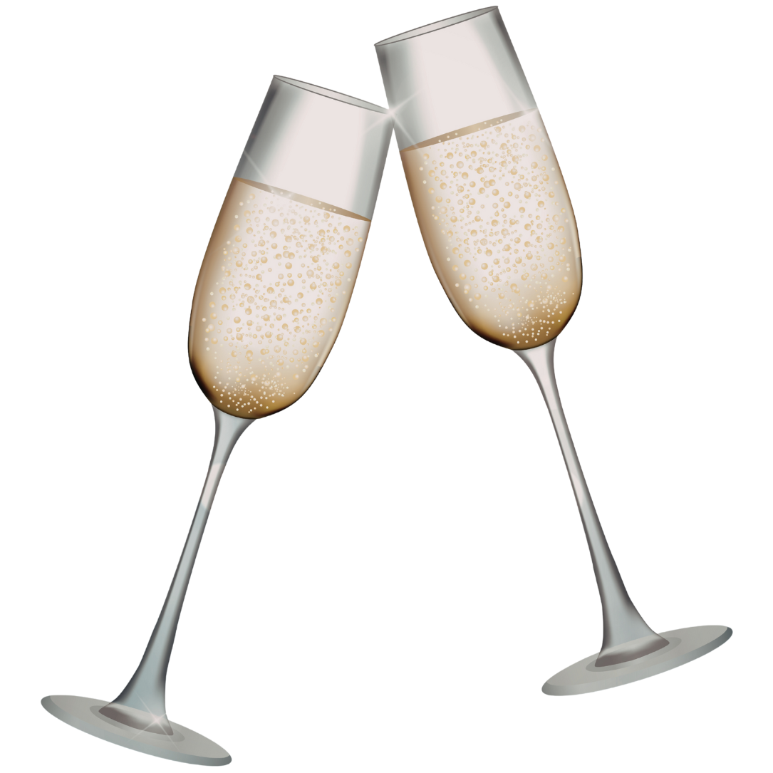 two glasses of sparkling wine