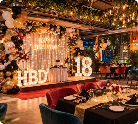 Happy Birthday cupcakes with candles